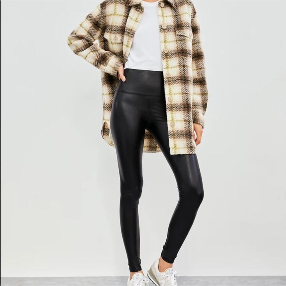 Aritzia Wilfred Free Daria Pant High Waisted Vegan Leather Leggings Black Medium